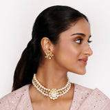 22k Gold Plated Teej Rundika Choker Set