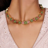 22k Gold Plated Teej Trivarti Choker Set