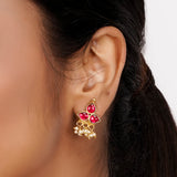 22k Gold Plated Teej Darpanika Pendant Set