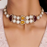 22k Gold Plated Teej Arnika Choker Set