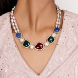 22k Gold Plated Teej Samriddhi Pendant Set