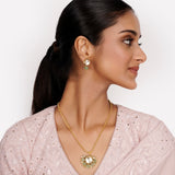 22k Gold Plated Teej Arunya Pendant Set