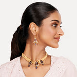 22k Gold Plated Teej Anshula Choker Set