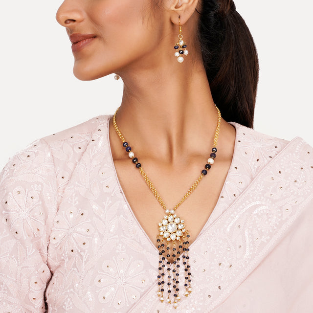 22k Gold Plated Teej Zarika Pendant Set