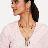 22k Gold Plated Teej Zarika Pendant Set