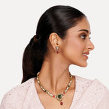 22k Gold Plated Teej Kokila Pendant Set
