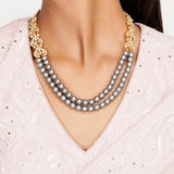 22k Gold Plated Teej Vedra Necklace Set