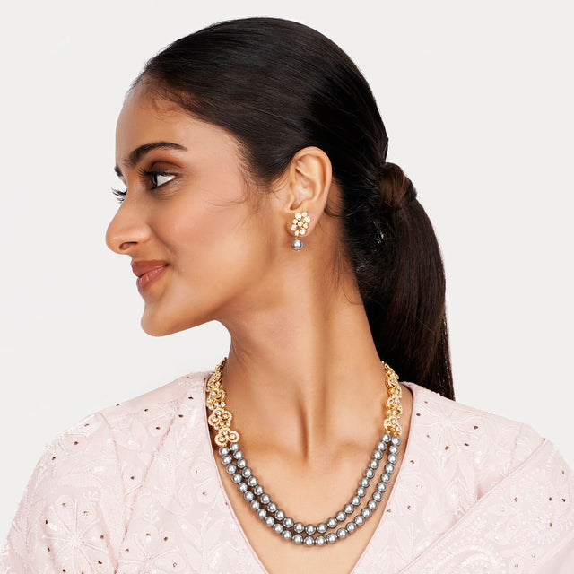 22k Gold Plated Teej Vedra Necklace Set