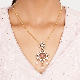 22k Gold Plated Teej Sharav Pendant Set