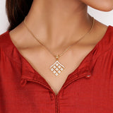 22k Gold Plated  Tribhujika Pendant Set