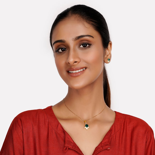 22k Gold Plated Harita Pendant Set