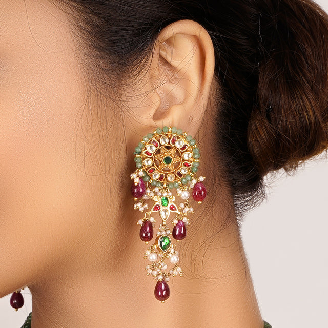 22k Gold Plated Divyam Devika Necklace Set