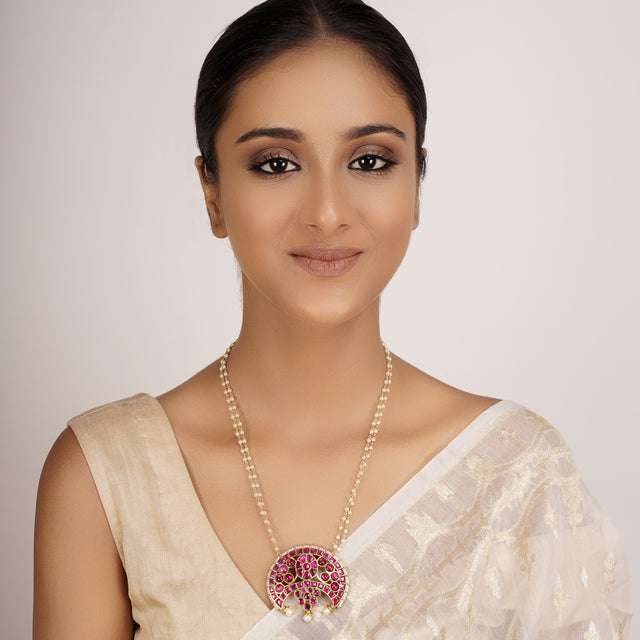 22k Gold Plated Divyam Loraya Necklace