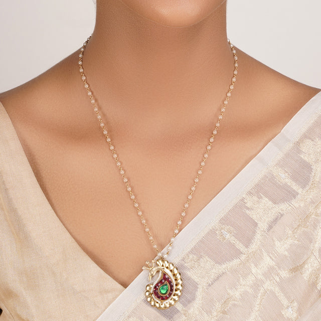 22k Gold Plated Divyam Dhrina Pendant Set