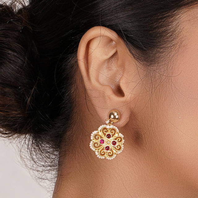 22k Gold Plated Divyam Pranvi Necklace Set