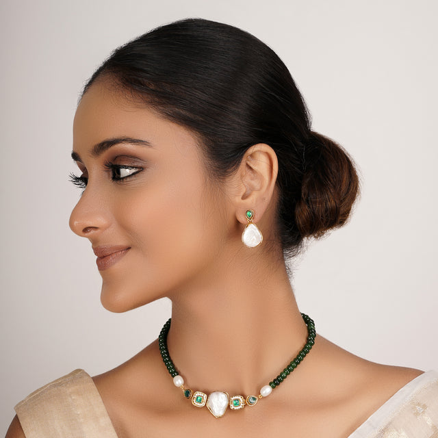 22k Gold Plated Divyam Zuleya Necklace Set