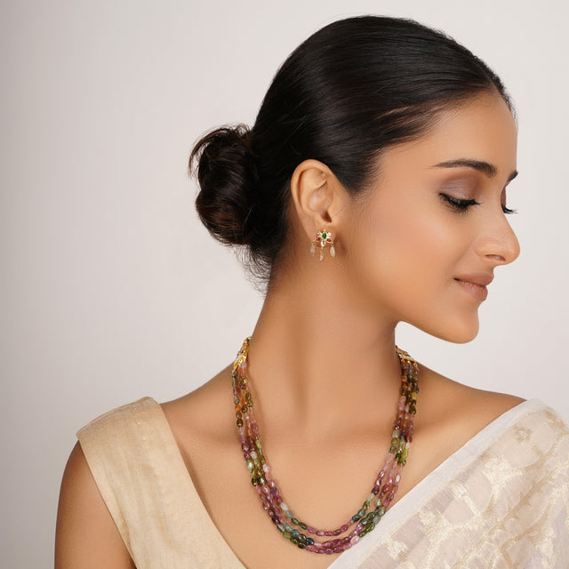 22k Gold Plated Divyam Ashvya Necklace Set