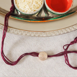 22k Gold Plated Rakhi Vritta Rakhi