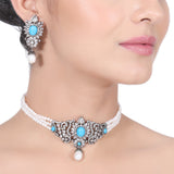 KANTHI ZIRCON SARAH CHOKER SET