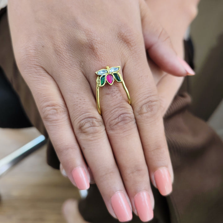 22k Gold Plated Noorja Kali Ring