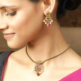 Baghyawati 22k Gold Plated Necklace Set