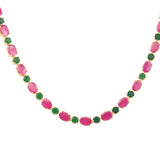 22k Gold Plated Gulnaar Rang Necklace Set