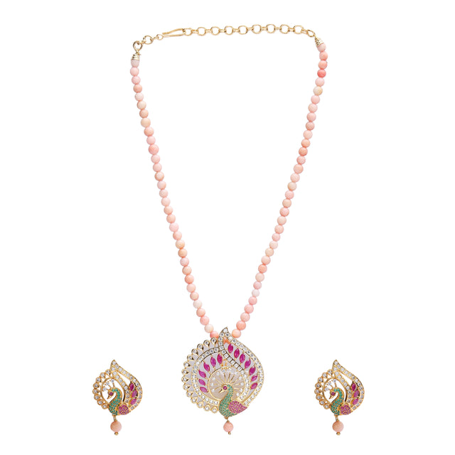 22k Gold Plated Alka Pendant Set