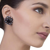 FINE BLUE IOLITE SQUARE EARRINGS
