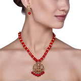 CORAL RUBY LAKSHMI SET
