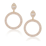 Zircon Marquise Round Earrings