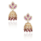 STUDDED RUBY JHUMKI EARRING