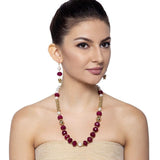 GOLDEN RUBY SHELL PEARL SET