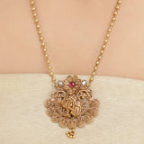 KONARK CLASSIC TEMPLE  GOLD PLATED PENDANT SET