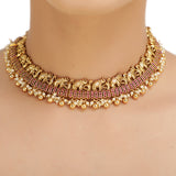 KONARK CLASSIC ELEPHANT  TEMPLE JEWELLERY SET