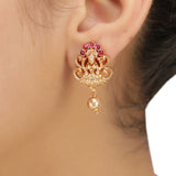 KONARK CLASSIC TEMPLE  GOLD PLATED JEWELLERY SET
