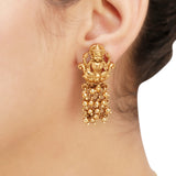 KONARK CLASSIC GOLD PLATED TEMPLE NECKLACE SET