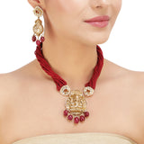 KONARK CLASSIC TEMPLE  GOLD NECKLACE SET