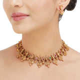 KONARK CLASSIC TEMPLE  GOLD NECKLACE SET