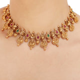 KONARK CLASSIC TEMPLE  GOLD NECKLACE SET