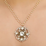 SANKRANTI KUNDAN SQUARE PENDANT  SET