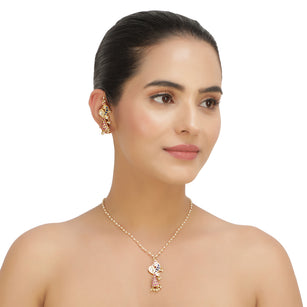 SANKRANTI KUNDAN PEARLS PENDANT  SET