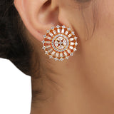 Ruhani Gold Plated Earring Studs