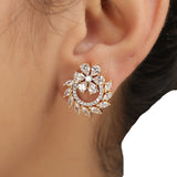 Ruhani Gold Plated  Earring Flower Studs