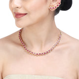 SHAHI GEMSTONE NILAY ZIRCON NECKLACE SET