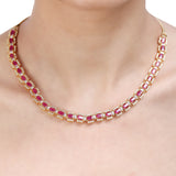 SHAHI GEMSTONE NILAY ZIRCON NECKLACE SET