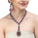 SHAHI GEMSTONE ZIRCON NECKLACE SET
