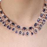 SHAHI GEMSTONE NISHA ZIRCON NECKLACE SET