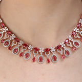 SHAHI GEMSTONE ZERCON NECKLACE SET