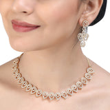 SHAHI GEMSTONE MEENU ZIRCON NECKLACE SET
