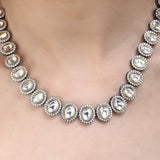 SHAHI GEMSTONE BINNI ZIRCON NECKLACE SET